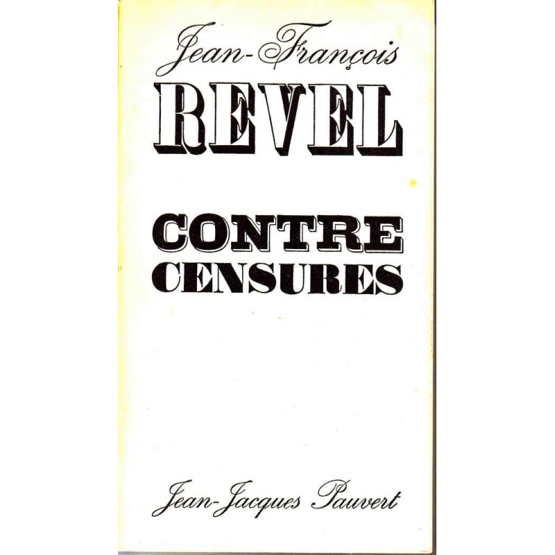 Contrecensures - Jean-François Revel