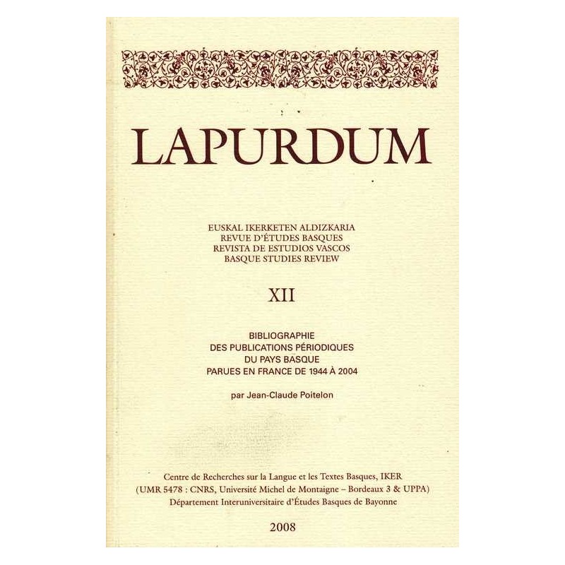 Lapurdum XII - Jean-Claude Poitelon