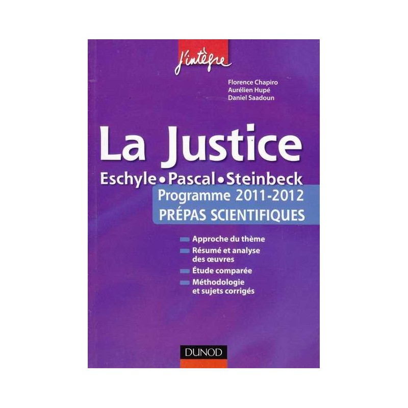 La Justice - Programmes 2011-12 prépas scientifiques