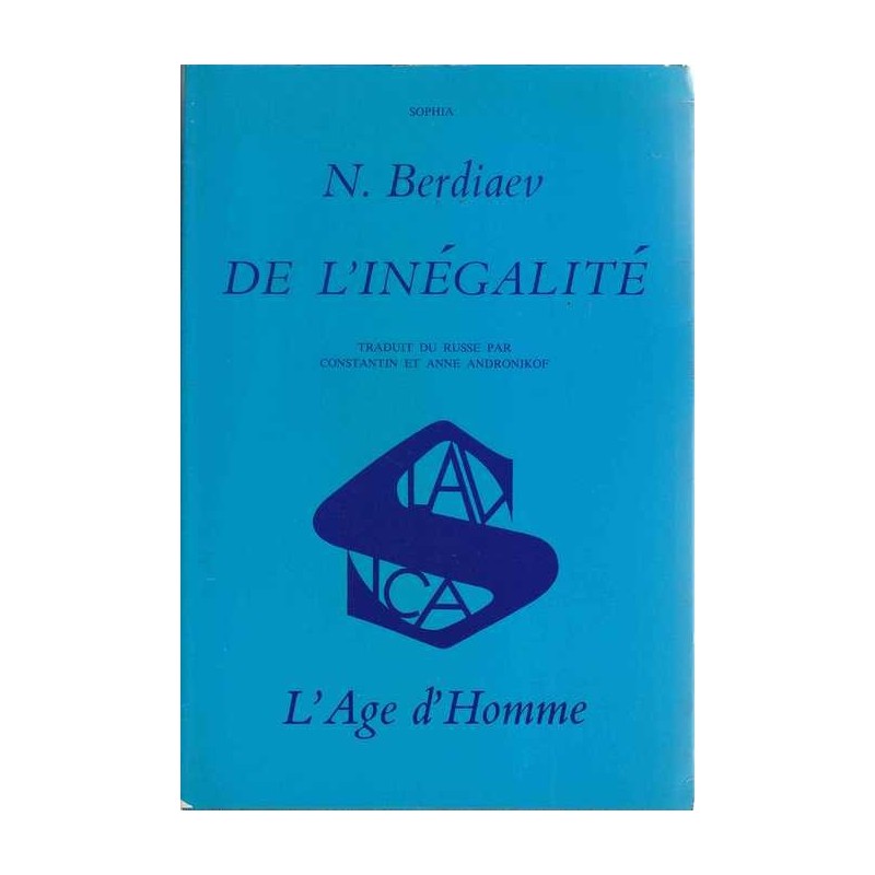 De l'inégalité - Nicolas Berdiaev
