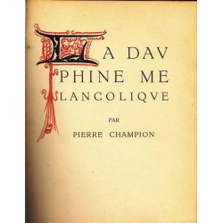 La Dauphine mélancolique - Pierre Champion
