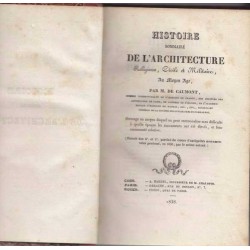 Histoire sommaire de l'architecture - M. de Caumont