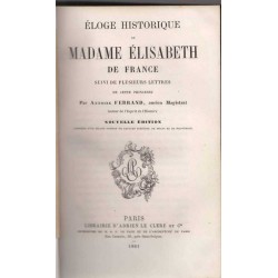 Eloge historique de Madame Elisabeth de France