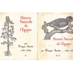 Histoire naturelle de l'Egypte (2 vol) - Prosper Alpin