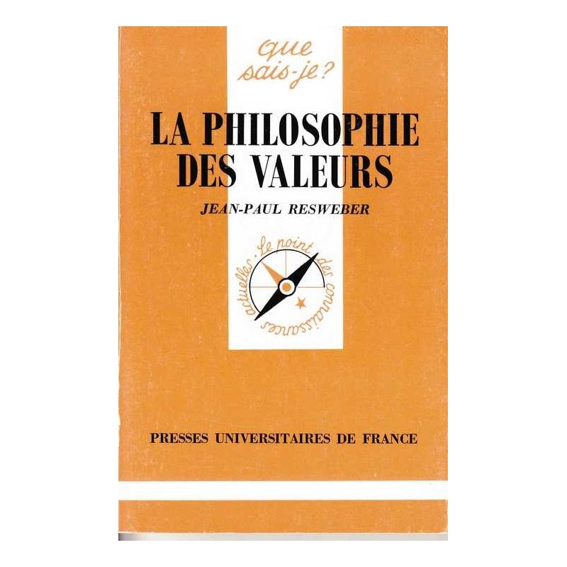 La philosophie des valeurs- Jean-Paul Resweber