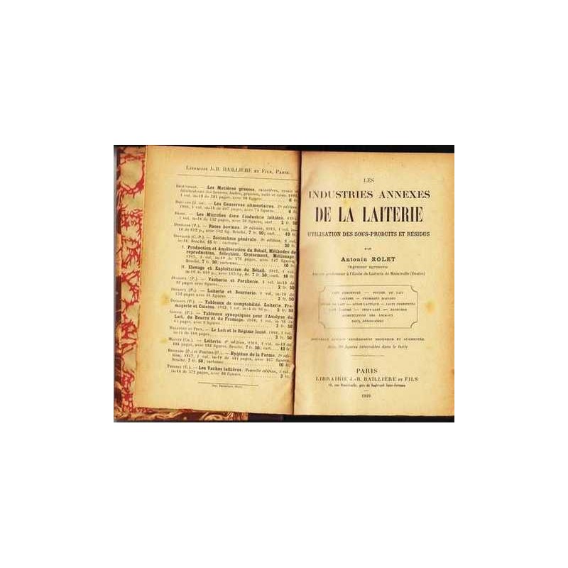 Les industries annexes de la laiterie - Antonin Rolet