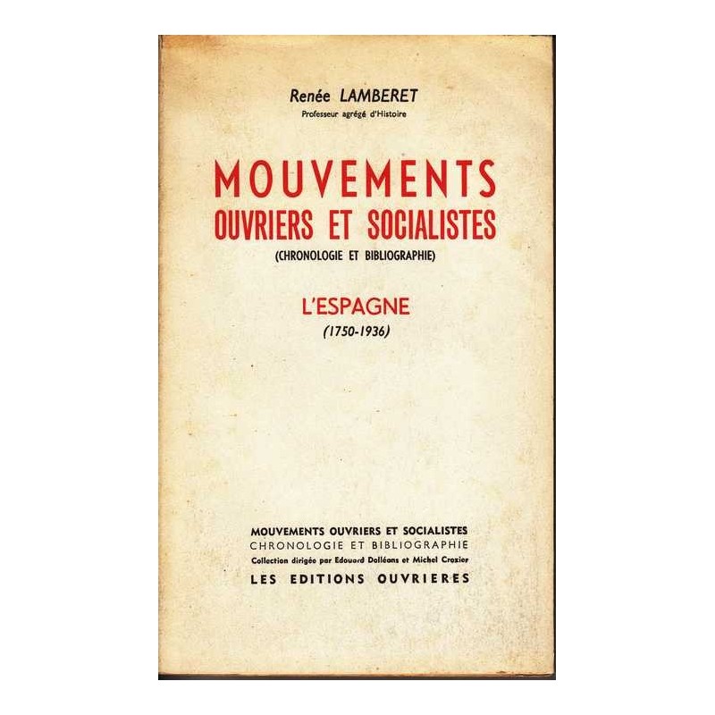 Mouvements ouvriers et socialistes - Renée Lamberet