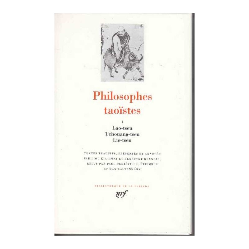 Philosophes taoïstes - Tome 1 (Pléiade)